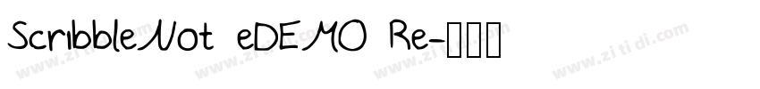 ScribbleNot eDEMO Re字体转换
